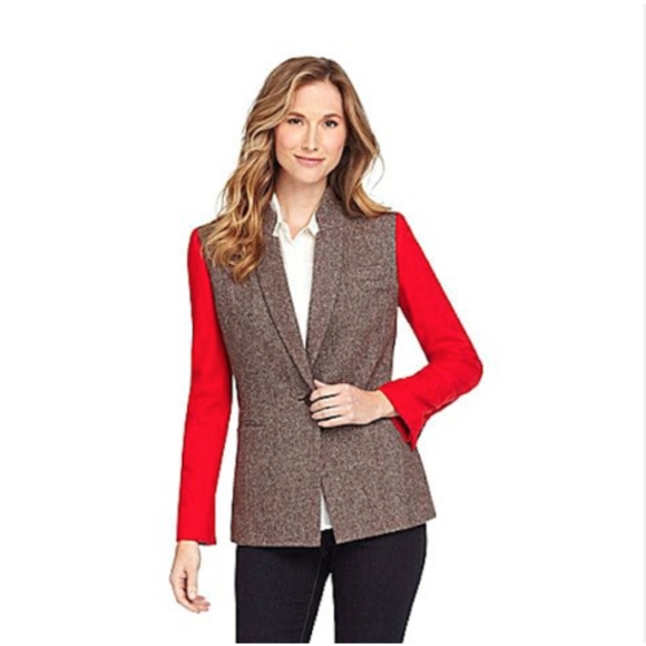 Cremieux Arabella Colorblock Tweed Blazer Jacket - Picture 1 of 7